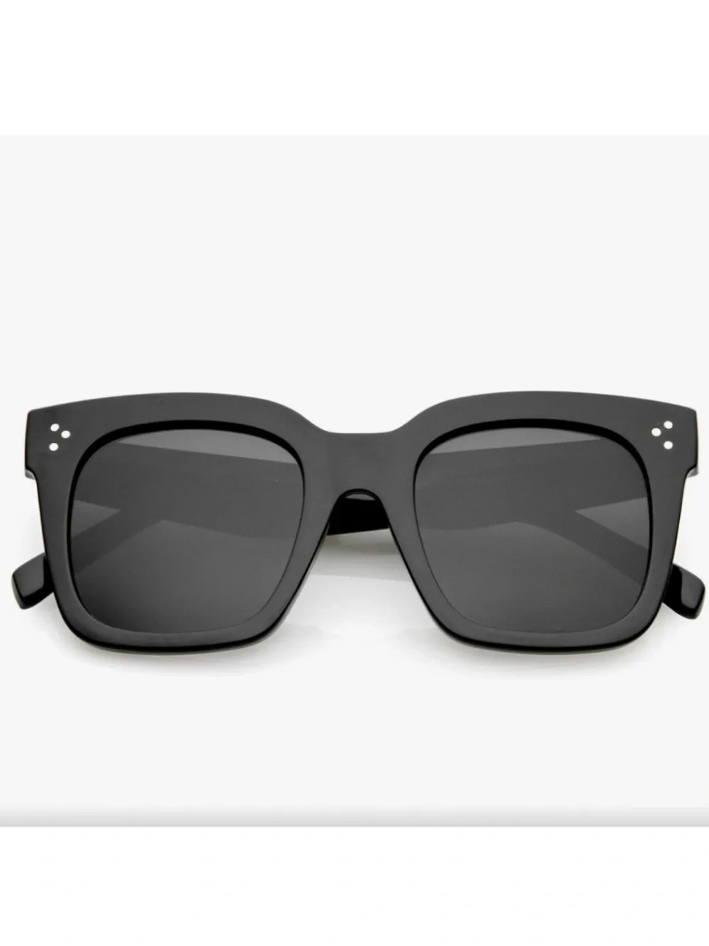 Classic Square Sunglasses - Black & Beige